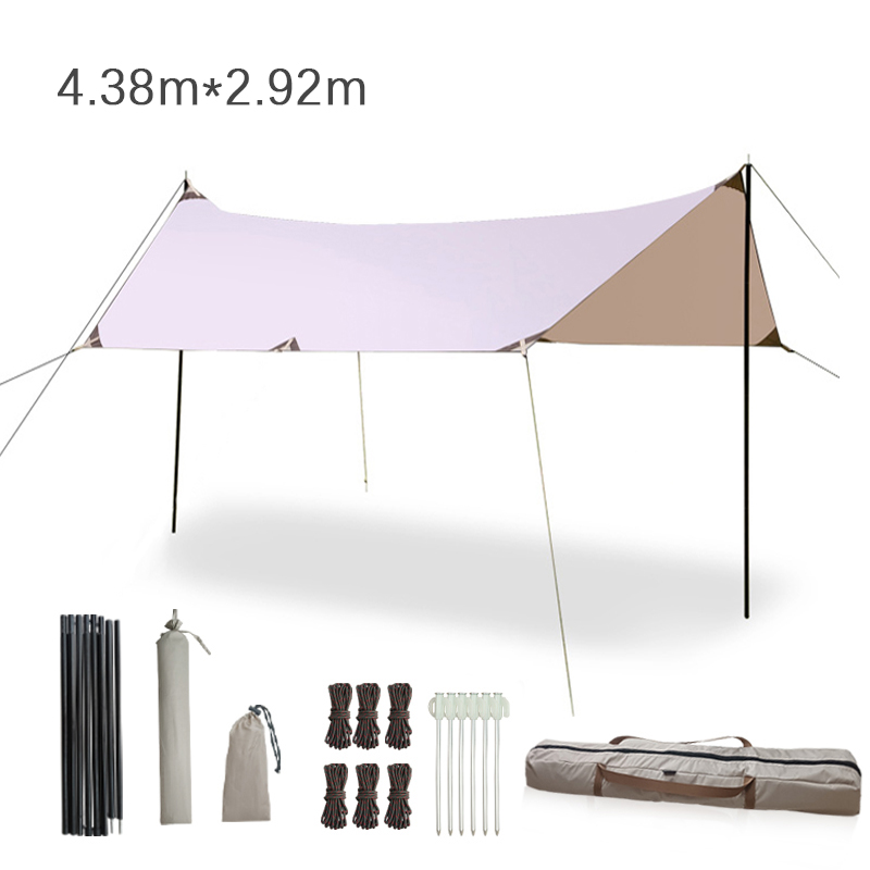Hammock Rain Tarp - 438*292cm Sześciokątna, w 100% wodoodporna plandeka