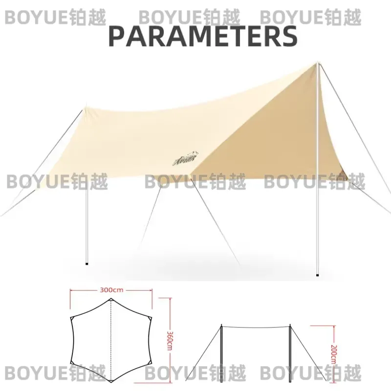 Hammock Rain Tarp - Wodoodporna plandeka przeciwsłoneczna na kemping, namiot,