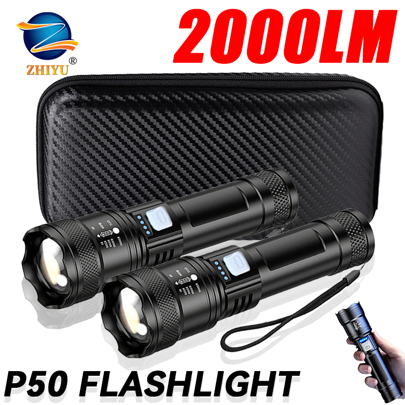 Outdoor Adventure Trips - Latarka taktyczna LED 2000LM, ładowana przez