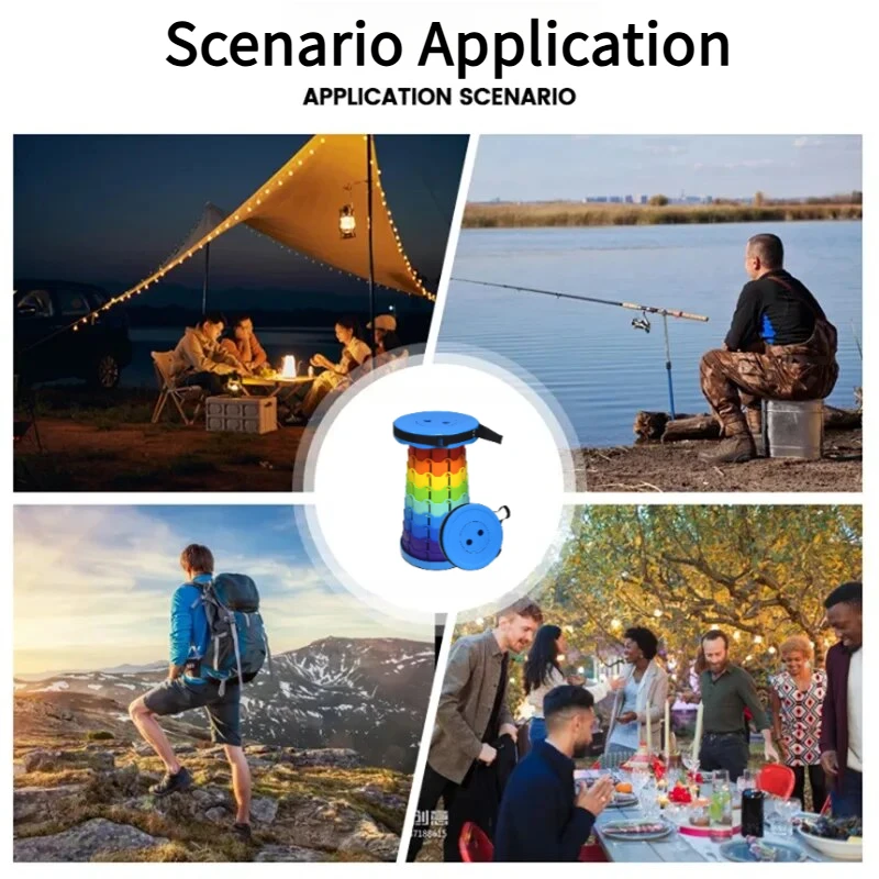 Tęczowy teleskopowy stołek kem – Outdoor Adventure Trips recenzja i cena