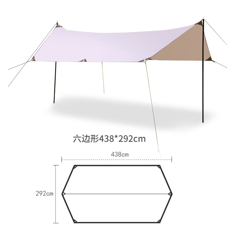 438*292cm Sześciokątna, w 100% – Hammock Rain Tarp recenzja i cena