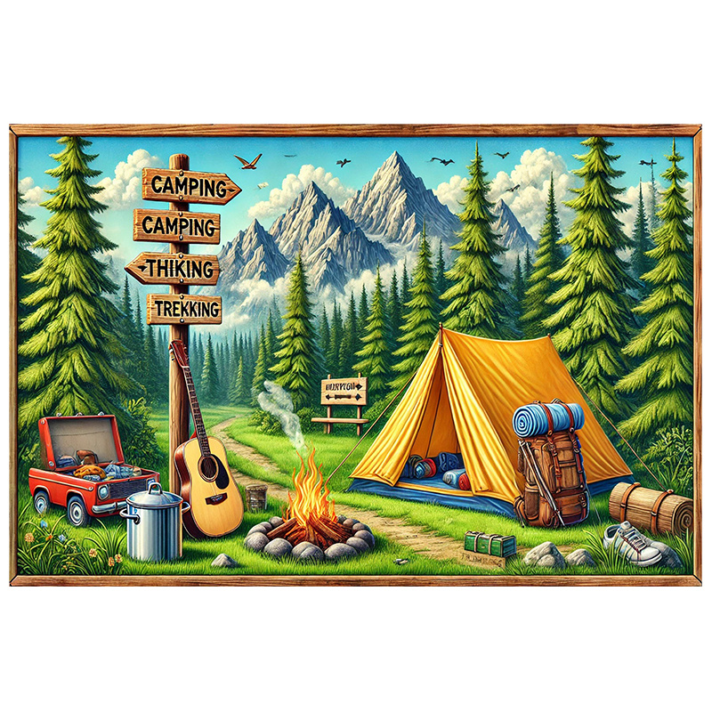 1 tło kempingowe i przygodowe  – Outdoor Adventure Birthday Party recenzja i cena