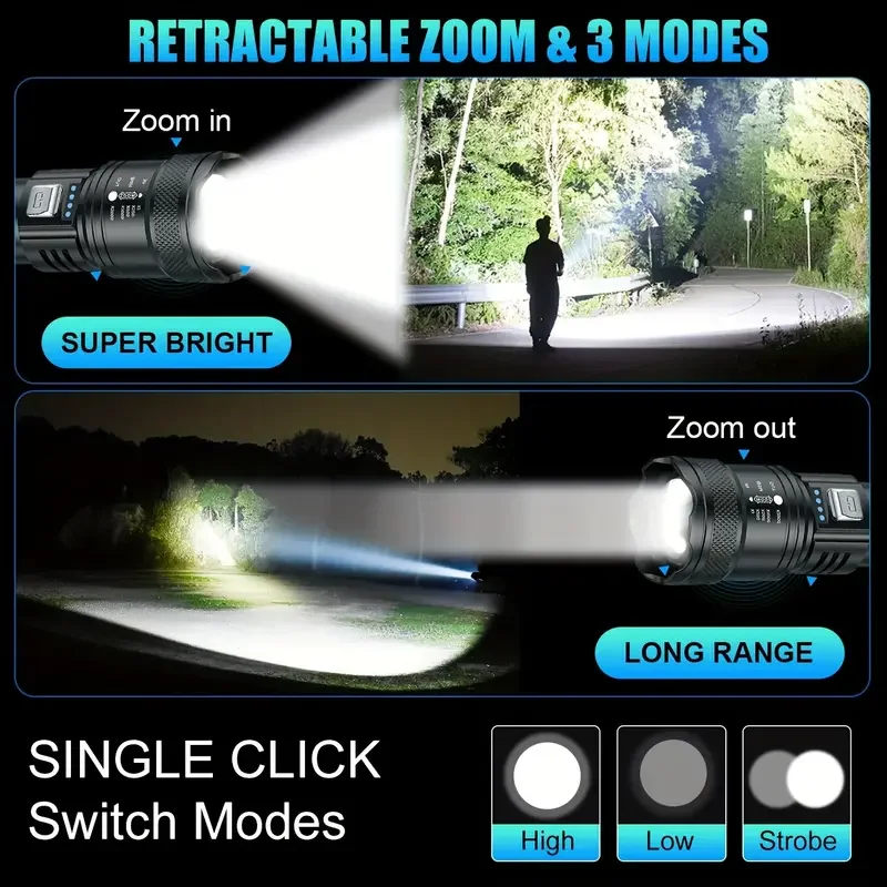 Latarka taktyczna LED 2000LM,  – Outdoor Adventure Trips recenzja i cena