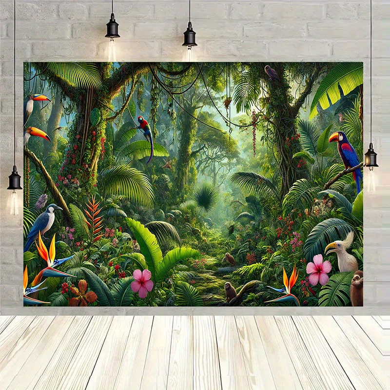 1 szt. Baner tło z motywem dżu – Outdoor Adventure Birthday Party recenzja i cena
