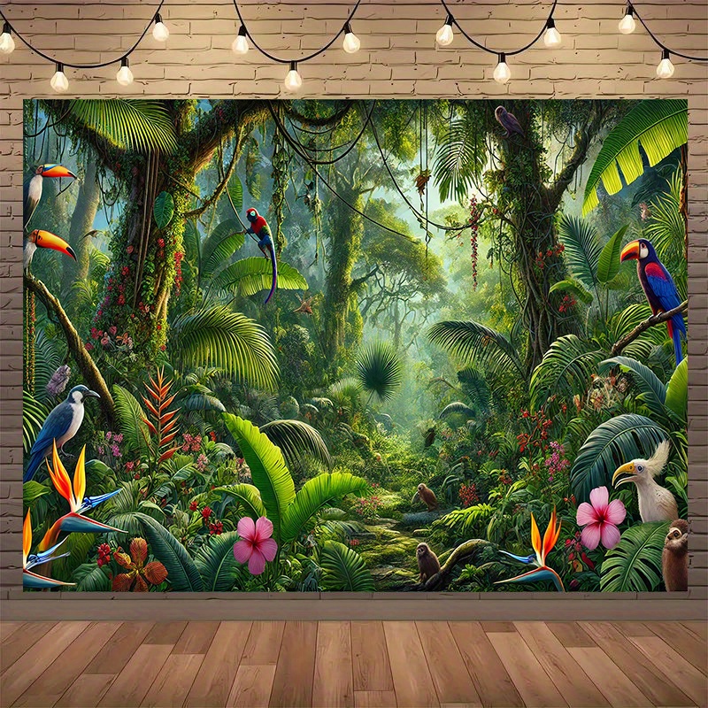 1 szt. Baner tło z motywem dżu – Outdoor Adventure Birthday Party recenzja i cena