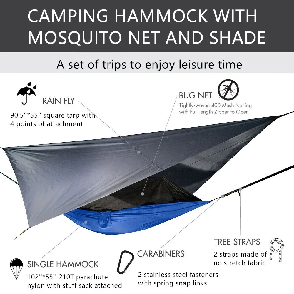 Lekki przenośny hamak kempingo – Hammock Rain Tarp recenzja i cena